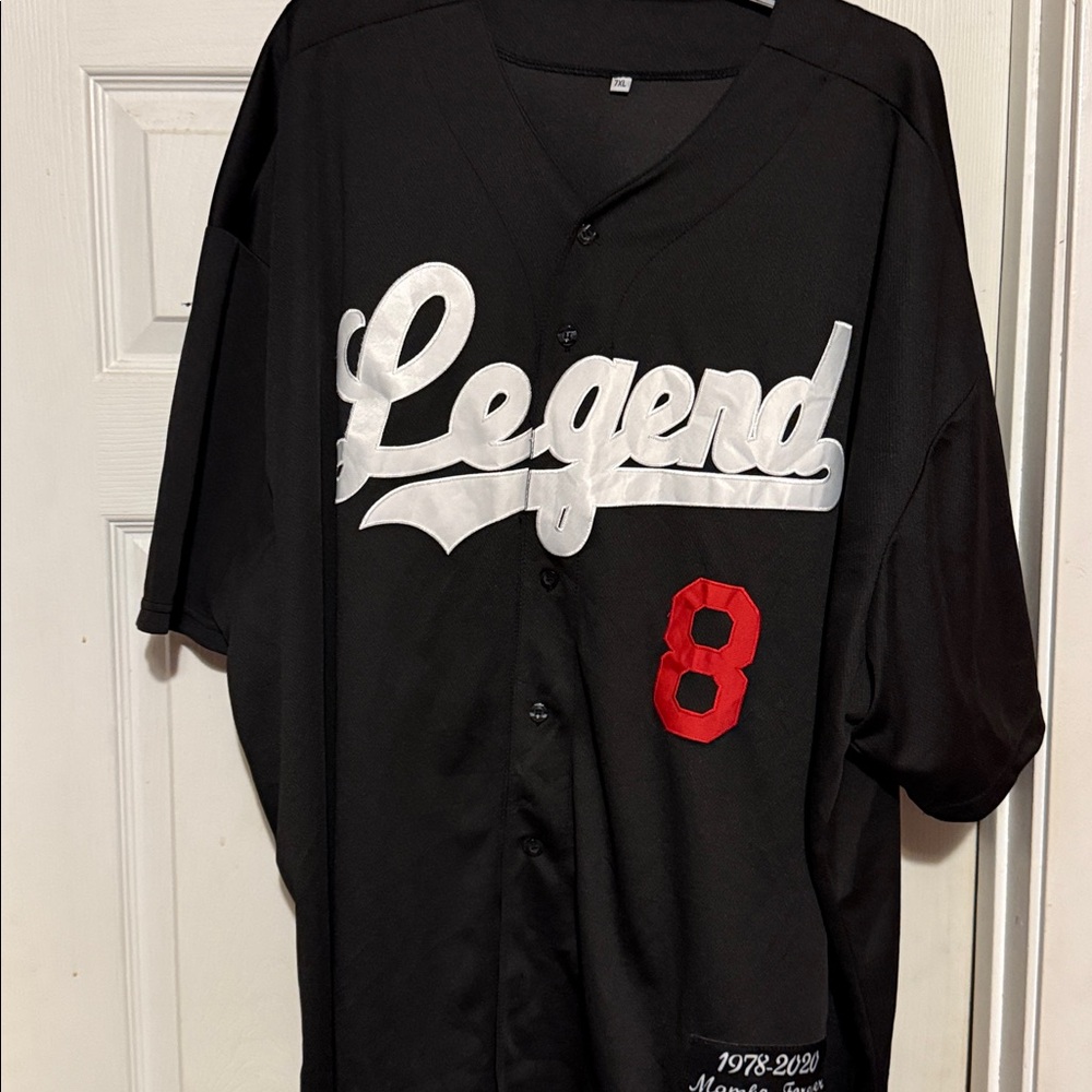 Kobe Bryant Black Mamba Legends Jersey. All Lettering Is Stitched